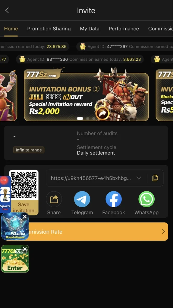 Referral Program on 777SZ Game